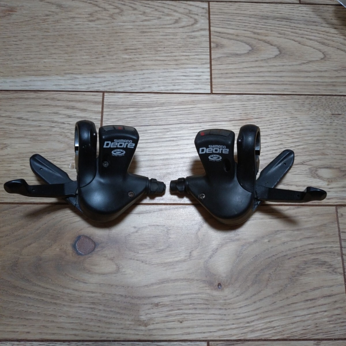 【値下げ】シマノ SHIMANO DEORE MTB シフトレバー 左右セット デオーレ ヴィンテージ オールド SL-M510 3×9S拍卖