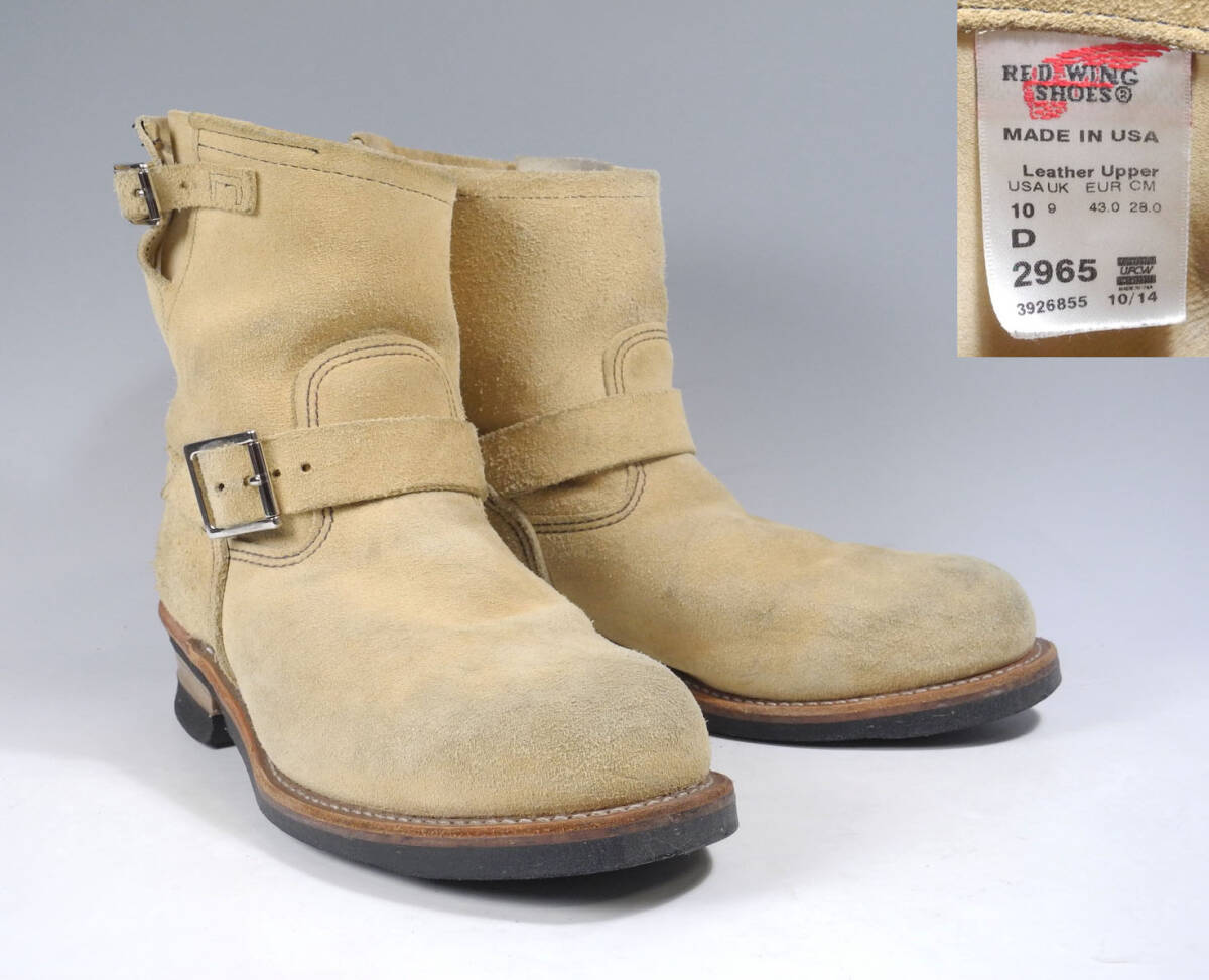 超レア廃盤☆希少サイズ10D☆レッドウィング2965ショートエンジニアブーツ☆8268 2976スエードラフアウト羽エンジニアPT99拍卖