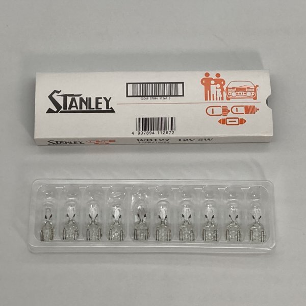 STANLEY スタンレー WB127 12V 5W T10:W2.1X9.5d 10個入り 4907894112672拍卖