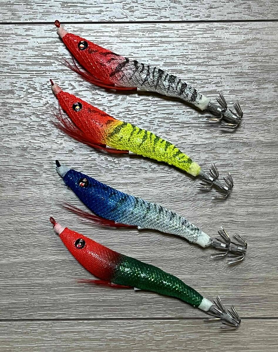 見切り品 【訳あり】 イカメタル スッテ 4本セット オモリグ ドロッパー 夜光 ケイムラ 浮き 仕掛け 疑似餌 蓄光 エギング拍卖