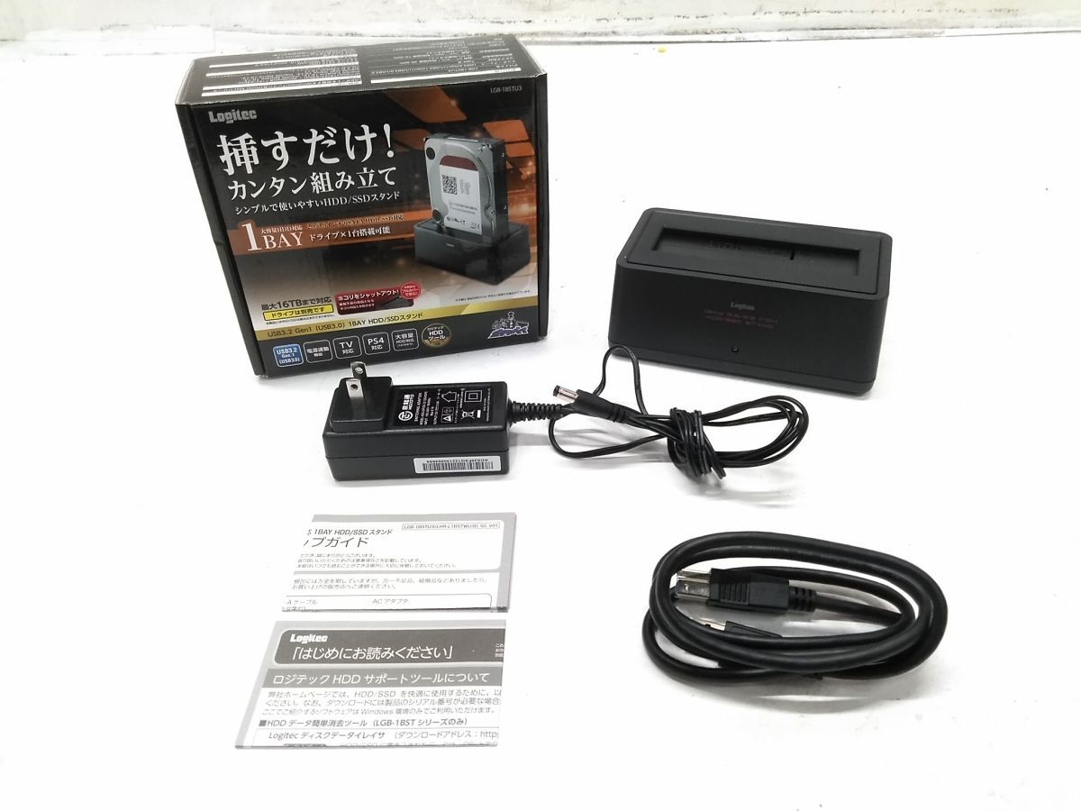 ♪Logitec ロジテック HDD/SSDスタンド LGB-1BSTU3 2.5/3.5インチ 元箱/取説付き 1002-43E @60♪拍卖