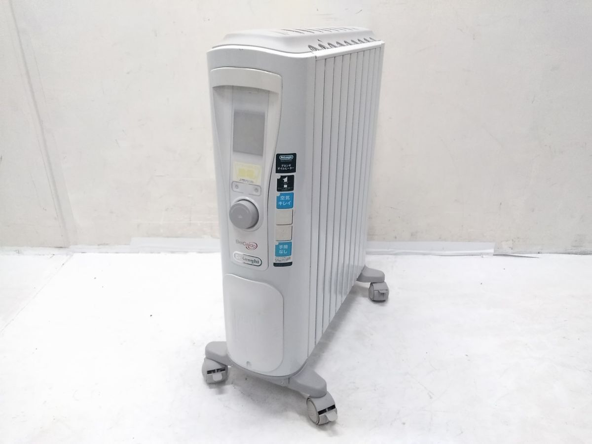 ♪動作品 DeLonghi デロンギ RHJ75V0915-GY オイルヒーター ベルカルド 10畳~13畳 9枚フィン 1028-33N @160♪拍卖