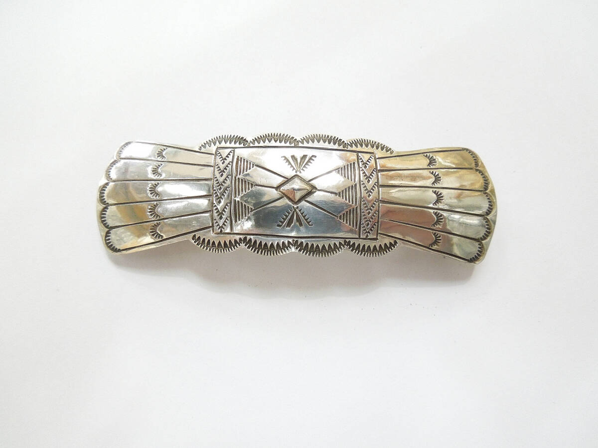 インディアン ハンドメイド バレッタ 髪留め 中古★②拍卖