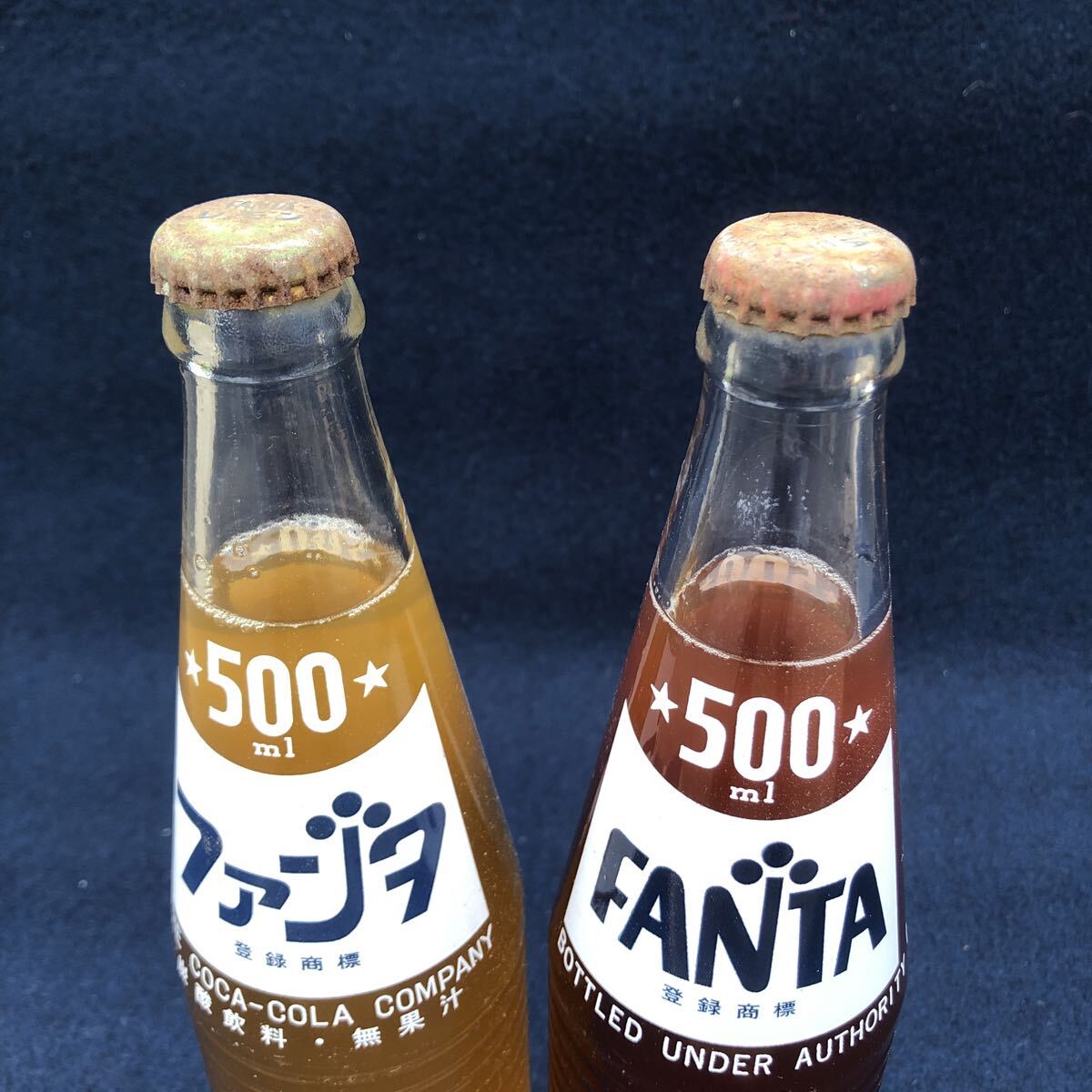ファンタ フルーツパンチ レモン 未開封 中身入り 瓶 ビン レトロ 当時物 昭和レトロ 500ml Fanta 拍卖