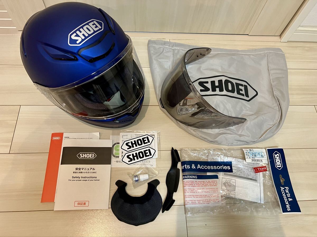 SHOEI ショウエイ Z-8 マットブルーメタリック Lサイズ CWR-F2ソフトスモークミラーシルバー シールド付き フルフェイスヘルメット拍卖