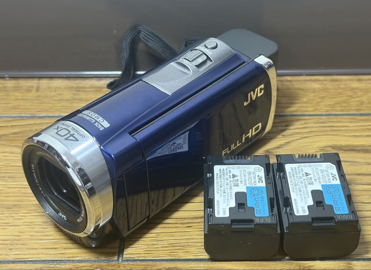 生産終了 廃盤品 JVC Everio GZ-E700 デジタルビデオカメラ 40倍光学ズーム 裏面照射型CMOSセンサー フルHD画質 稼働拍卖