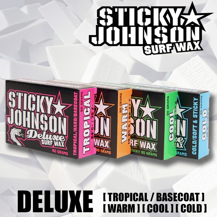 単品販売■STICKY JOHNSON Deluxe■サーフィン用ワックス 種類選べます/スティッキージョンソン サーフィン ワックス拍卖