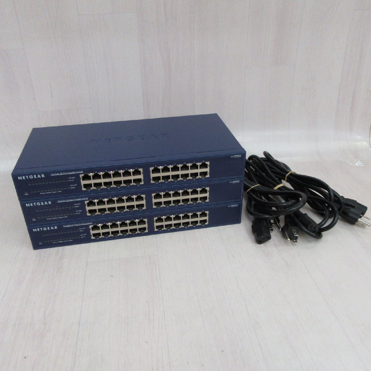 NETGEAR JG5524 v2 3台セット ギガビット24ポート アンマネージスイッチ 保証有 CB189拍卖