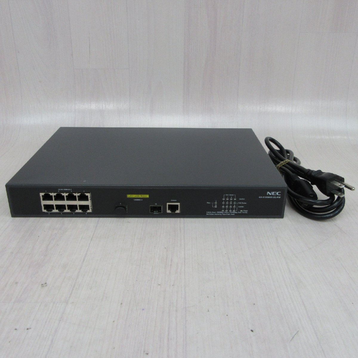 NEC QX-S1008GT-2G-PW 1GbEベーシックPoE+レイヤ2スイッチ Ver.5.2.18 初期化済 メーカー保守対応期限:2028.5.31 保証有 2F_144拍卖