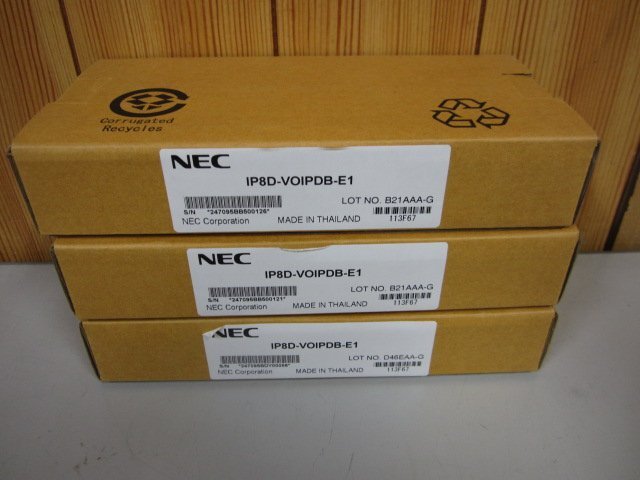 IP8D-VOIPDB-E1 3枚 (21/23年製) NEC Aspire WX VoIPゲートウェイユニット 未使用品 保証有 YC 10704)拍卖