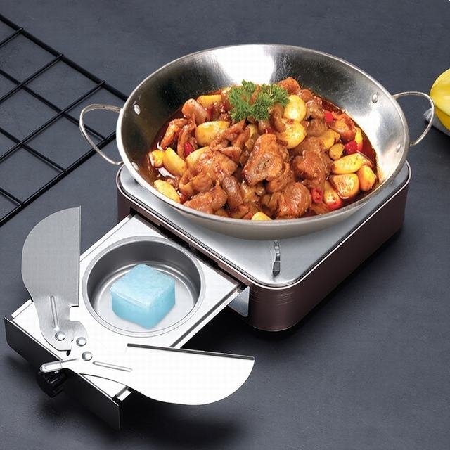 固形燃料コンロ 卓上のコンロ 焼肉コロン 鍋用コンロ 車中泊 アウトドアキャンプ 災害停電用 緊急使用 安定 燃料交換簡単拍卖