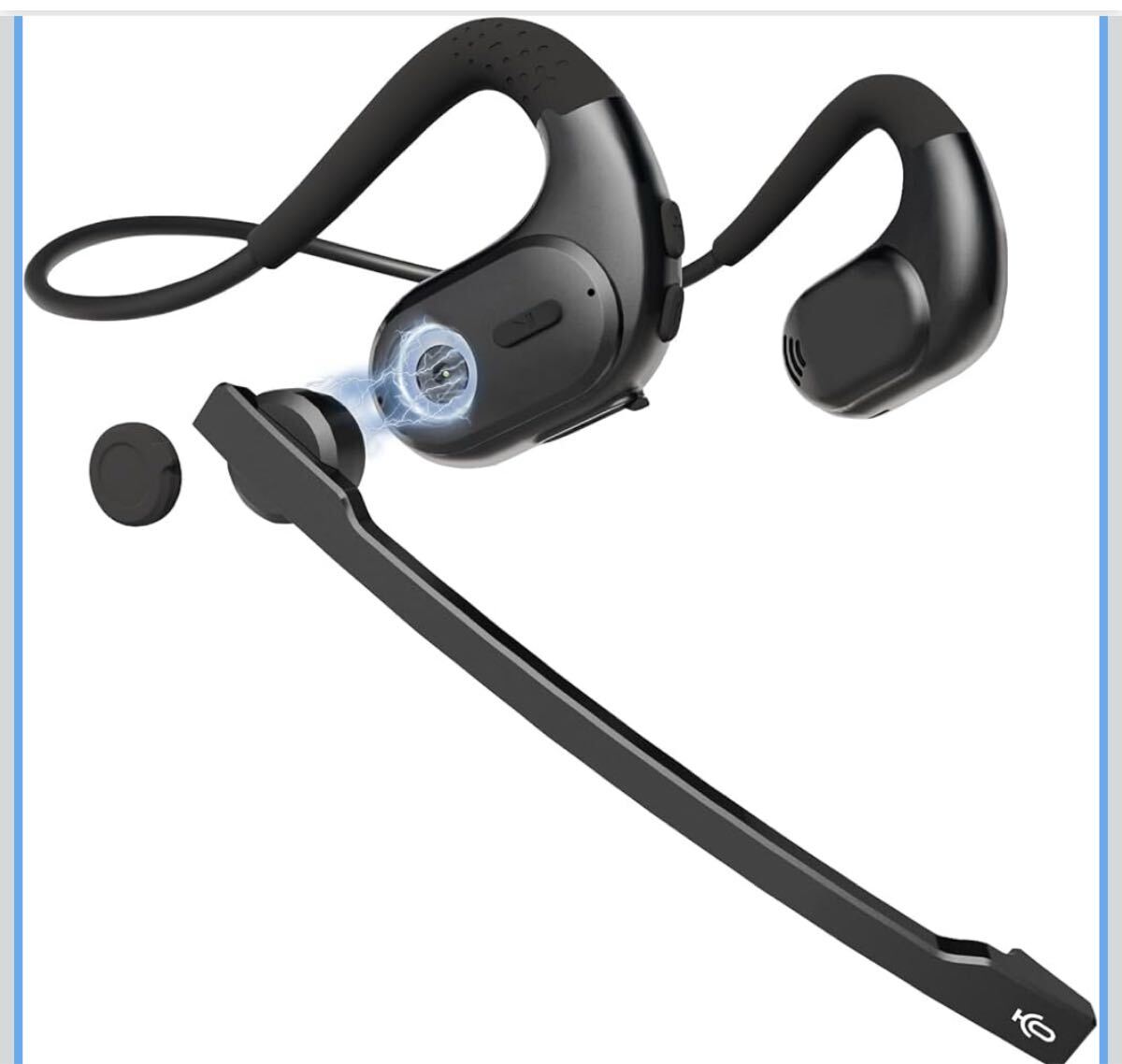 Bluetoothヘッドセット 脱着式マイク 空気伝導 両耳掛け型オンライン会議拍卖