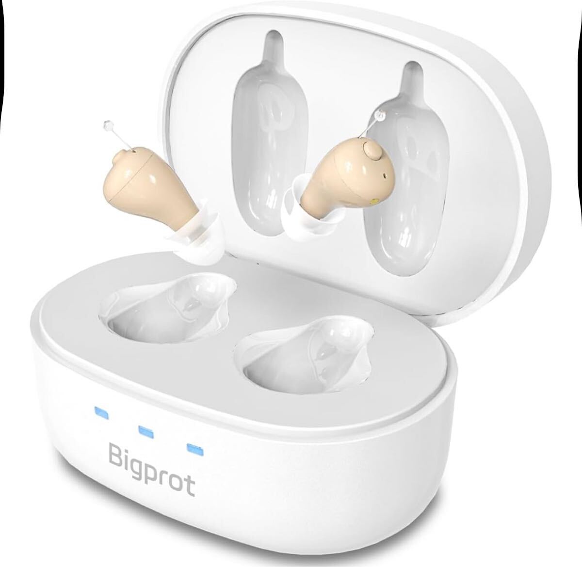 2025年最新モデル・簡単操作】Bigprot 楽ちんヒアリング 充電式集音器 ベージュ 高音質 しゅうおんき イヤホン型拍卖