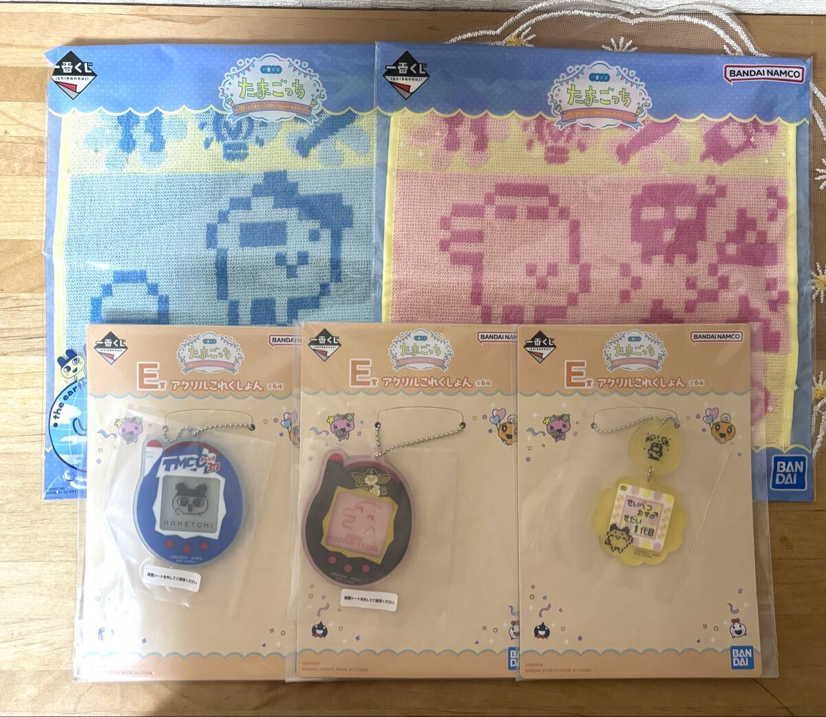 たまごっち 一番くじ F賞 タオルこれくしょん E賞アクリルこれくしょん まめっち くちぱっち ハンカチ拍卖