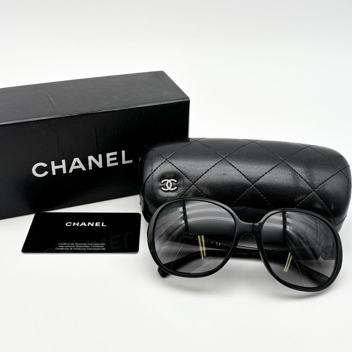 【CHANEL】シャネル ◆ サングラス アイウェア ココマーク ブラック レディース 3N ケース・箱・ギャランティ付き YS250929-002拍卖