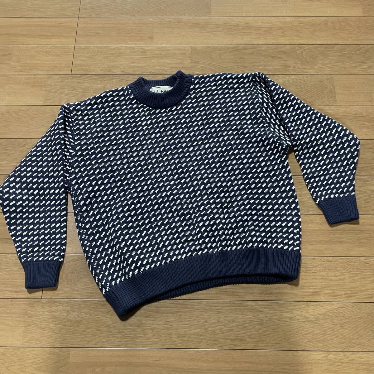M-8 L.L.Bean/エルエルビーン(美濃屋) サイズ REG-M! 総柄 ニット・セーター拍卖