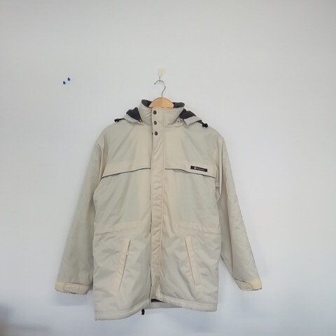 ★【古着】 Champion(チャンピオン) 中綿ジャケット(ジャケット) Sサイズ アイボリー拍卖