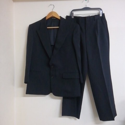★【古着】 ブランド不明 ブラックフォーマルスーツ 喪服 セットアップ サイズ不明 黒拍卖