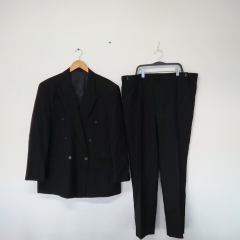 ★【古着】 PASHU NERO (パッシュネロ) ダブルテーラードジャケット(セットアップ) サイズ不明 ブラック拍卖