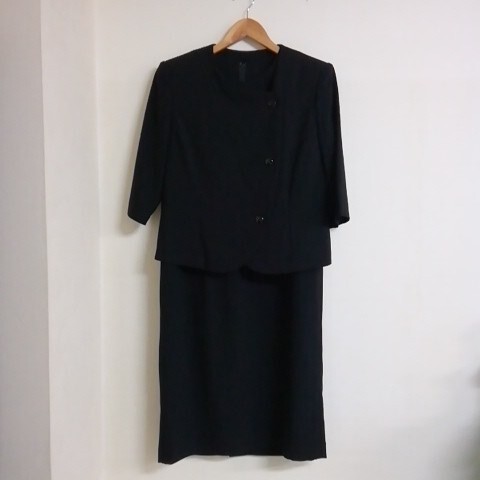 ★【古着】 メーカー不明 喪服(ブラックフォーマル) ジャケット セットアップ サイズ不明 ブラック拍卖