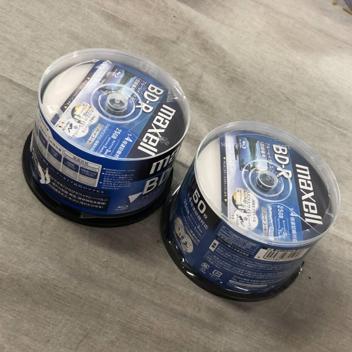 未使用品 マクセル(maxell) 録画用 (1回録画用) BD-R 地上デジタル180分 BSデジタル130分 4倍速対応 100枚 BRV25WPE.50SPZ拍卖