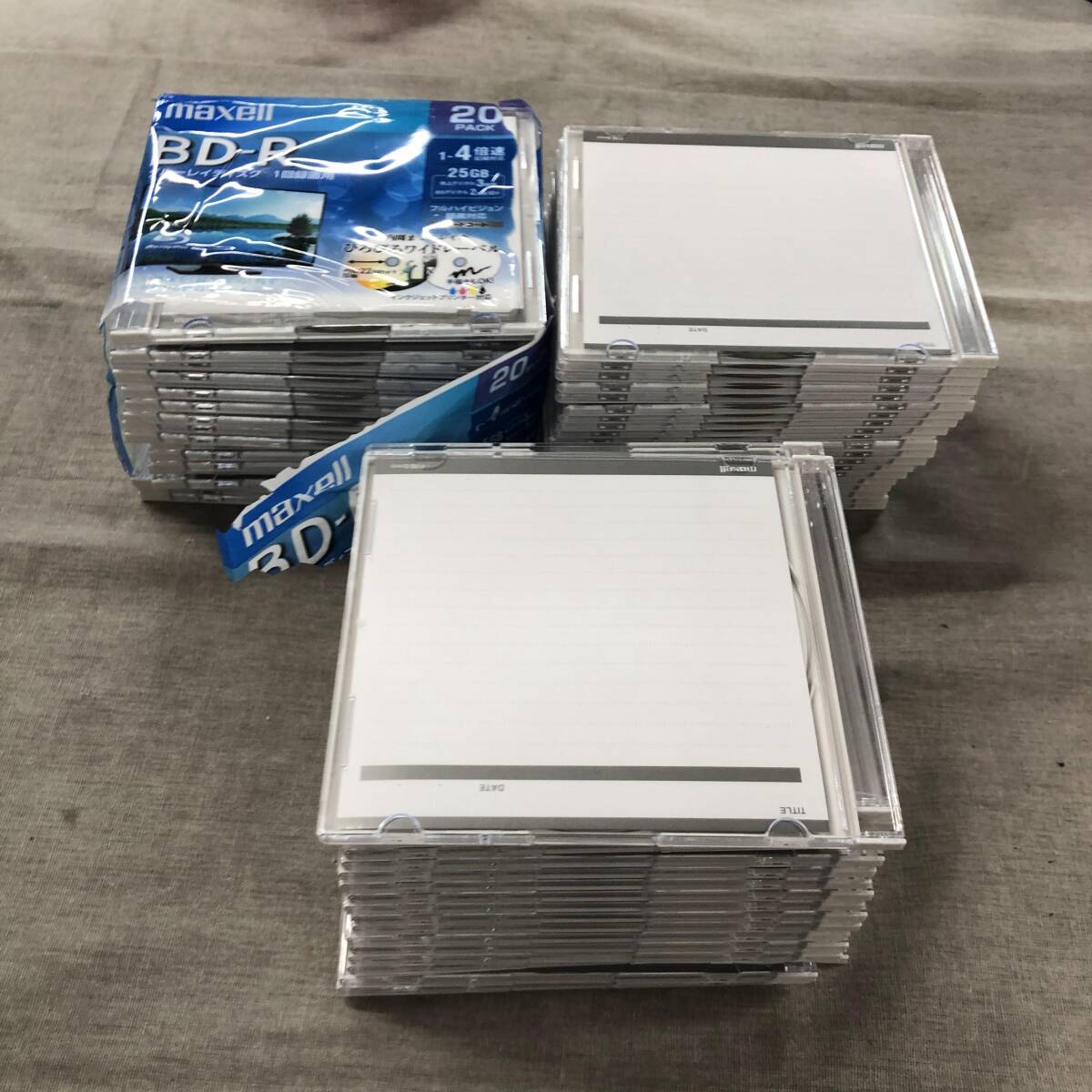 未使用品 マクセル(maxell) 録画用 BD-R 標準130分 4倍速 ワイドプリンタブルホワイト 60枚 BRV25WPE.20S拍卖
