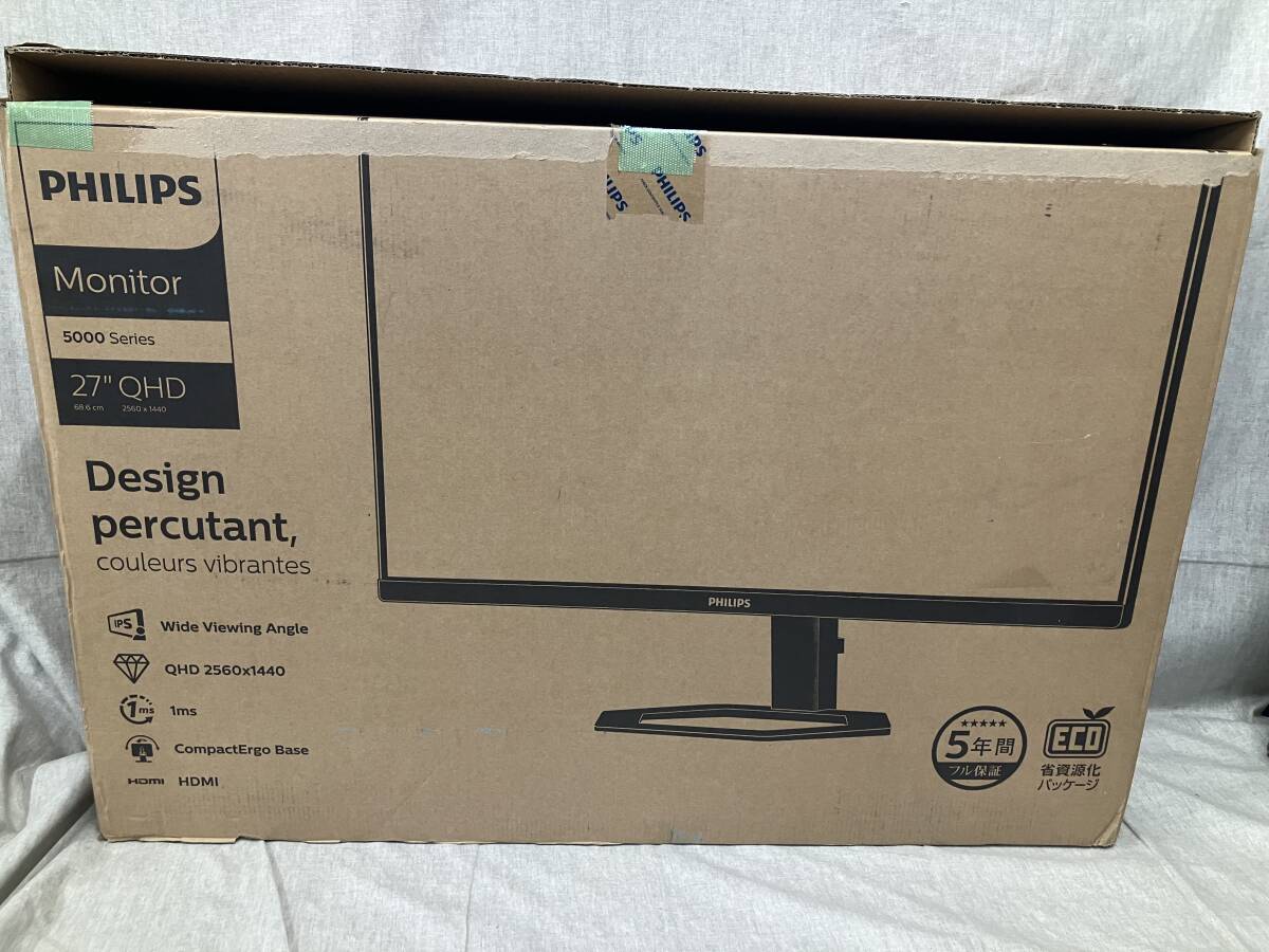 【24年8月製】PHILIPS 液晶ディスプレイ PCモニター 27E1N5500E/11 (27インチ/WQHD/IPS/HDMI,Display Port/高さ調整拍卖