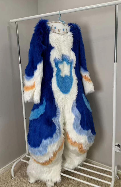 ★着ぐるみ ケモノ体 フルスーツ セット NO.51 青 紺色 全頭ヘッド ファースーツ ぬいぐるみ コスプレ コスチューム 一点物拍卖