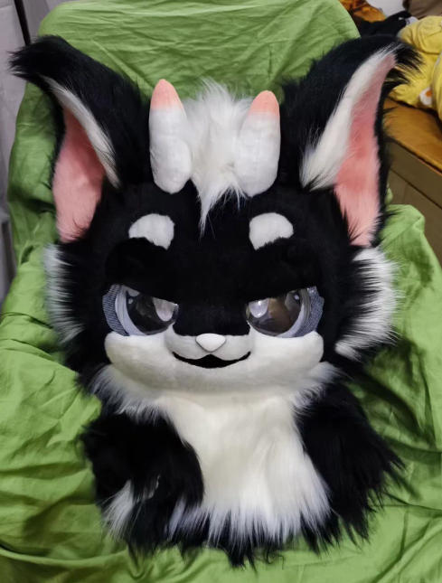 ★着ぐるみヘッド ドラゴン NO.374 ブラック 黒 全頭ヘッド ケモノ ファースーツ ぬいぐるみ コスプレ コスチューム kigurumi 一点物拍卖