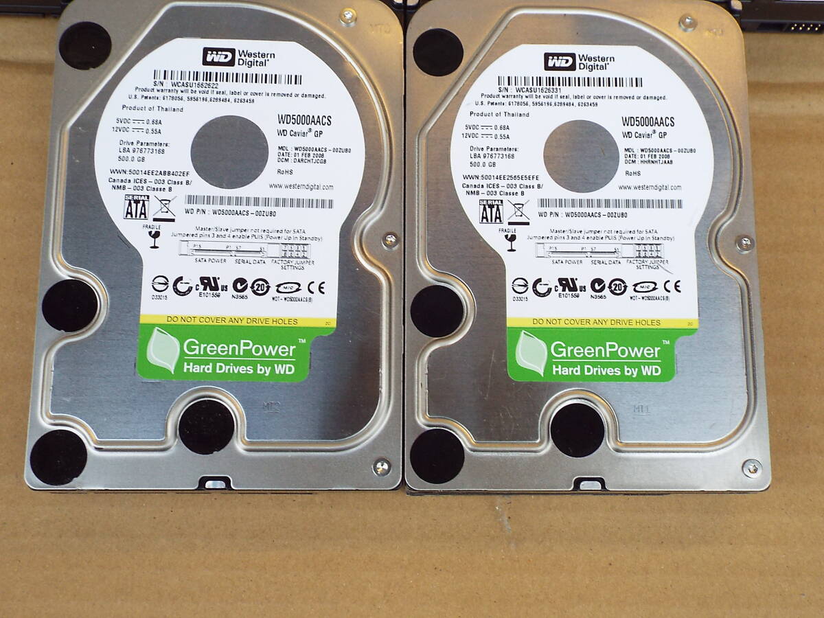 中古 ★ Western Digital ハードディスク 500GB 5点 (ジャンク扱い) ③拍卖