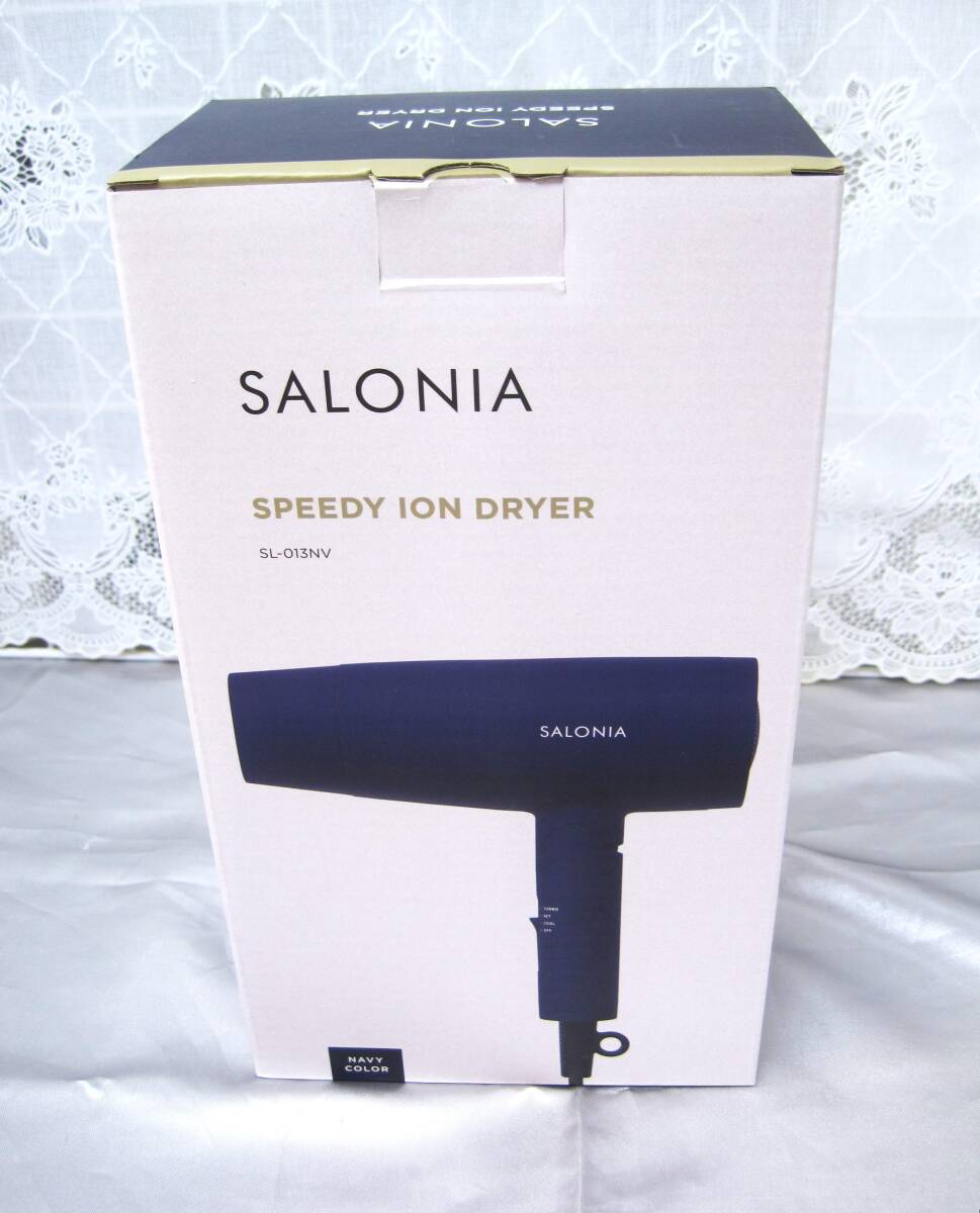 ★【未開封】サロニア スピーディイオンドライヤー SL-013NV ネイビー SALONIA SPEEDY ION DRYER★送料600円~拍卖