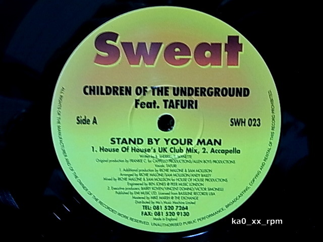 ★☆Children Of The Underground「Stand By Your Man」12”X2☆★拍卖