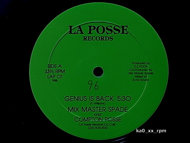 ★☆Mix Master Spade And Compton Posse「Genius Is Back」☆★5点以上で送料無料!!!拍卖