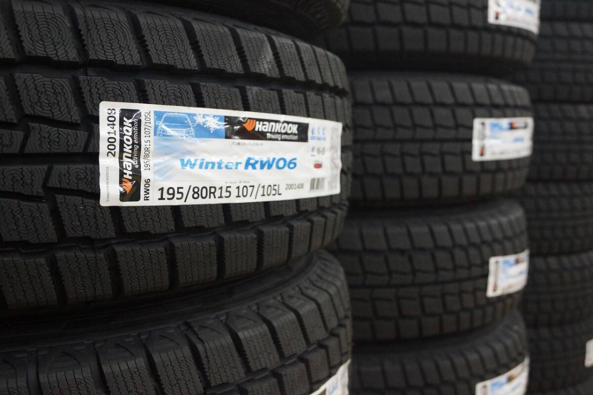 【25年 新品】195/80R15 107/105 LT ハンコック ウィンター RW06 4本 1台分拍卖