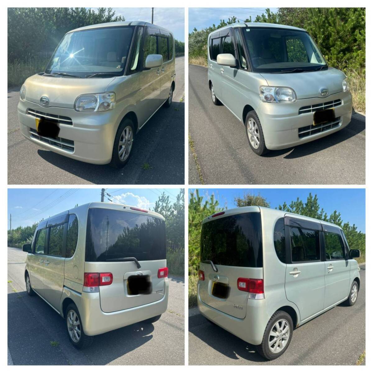 4wD 平成20年式 車検9年8月まで ダイハツ タント 青森県つがる市木造 テレビ ナビ USB SD DVD拍卖