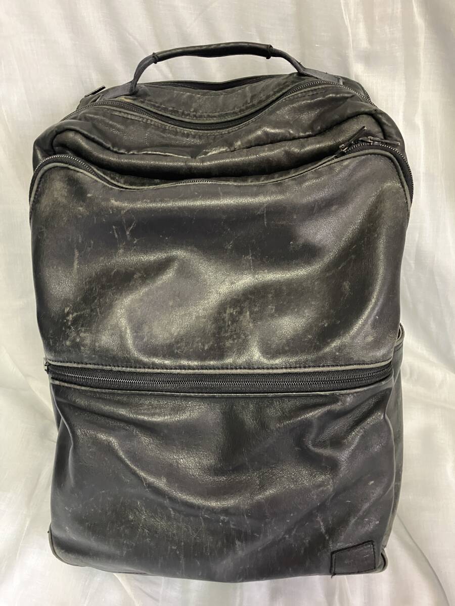 吉田カバン PORTER ビジネスリュック 黒革 送料込み 20拍卖