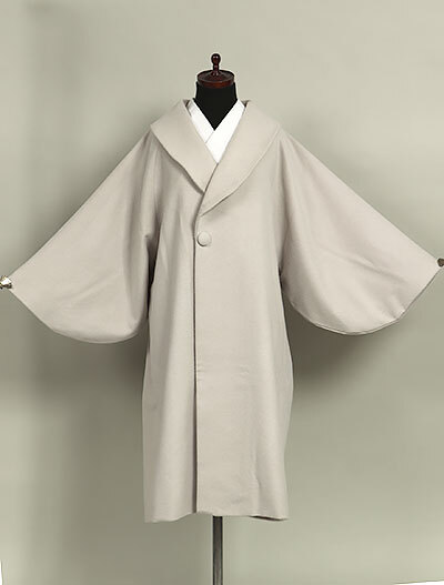 和遊館 即決eha3327 カシミヤ混 へちま衿 和装用 高級 ロングコート サンドベージュ拍卖