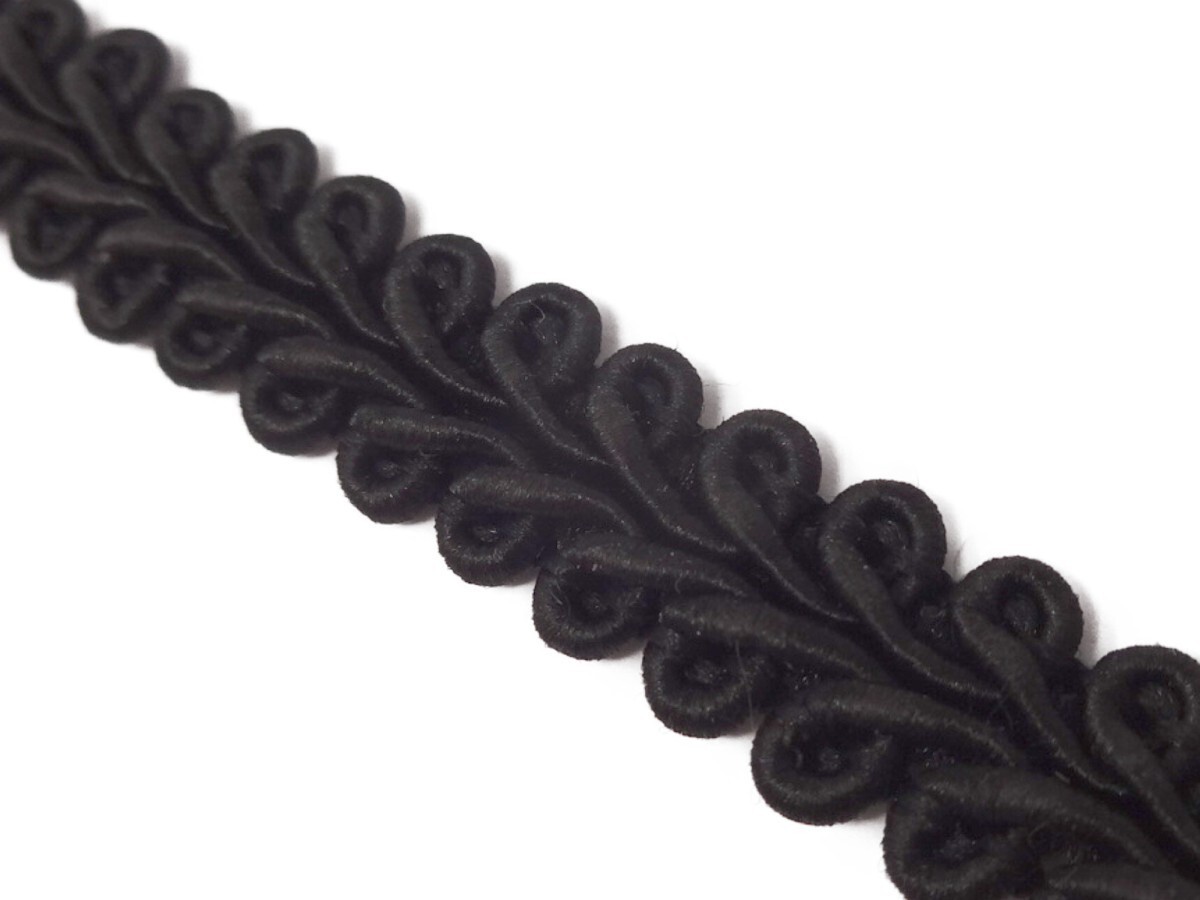 キラリ手芸部 No.1175_ブレード 手芸用_黒色(ブラック)_幅 約1cm×3m巻き拍卖