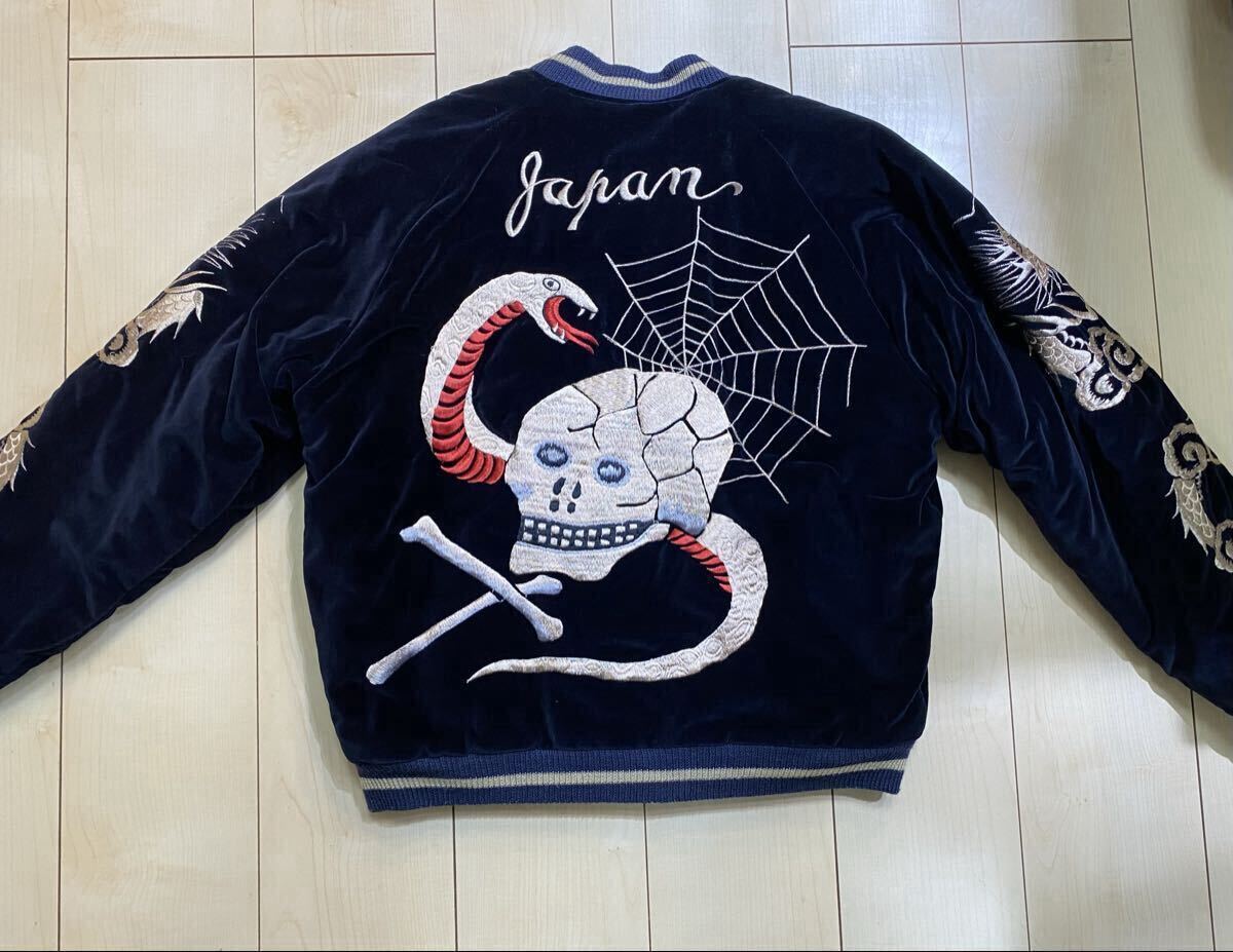 【売り切り】レア品 テーラー東洋 別珍 スカジャン 東洋エンタープライズ サイズM 髑髏 蛇 ドクロ 赤虎 スーベニアジャケット 拍卖