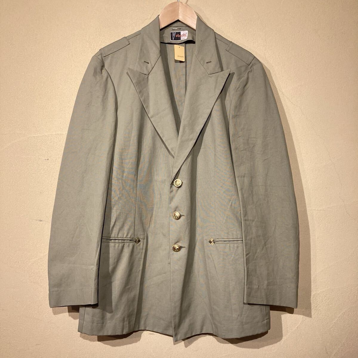 ★送料込み★デッドストック 70's Vancini CONFEZIONI GENOVA イタリア軍 民生品 チェンジボタン テーラードジャケット ブレザー拍卖