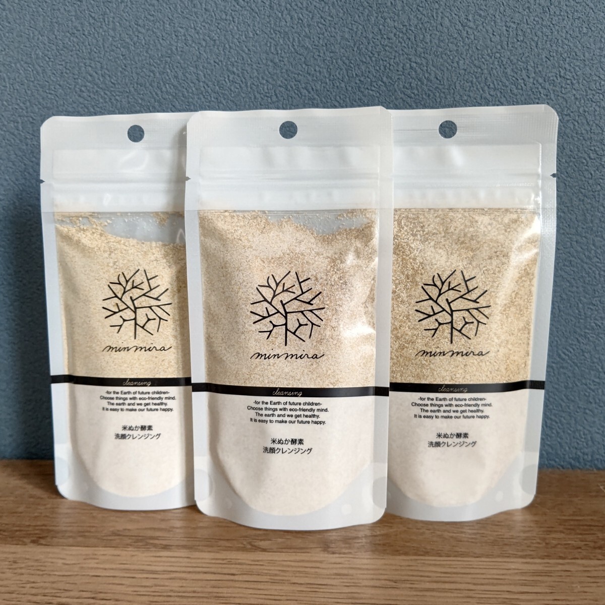 みんなでみらいを 米ぬか酵素洗顔クレンジング 70g【 詰め替え】 3袋セット拍卖
