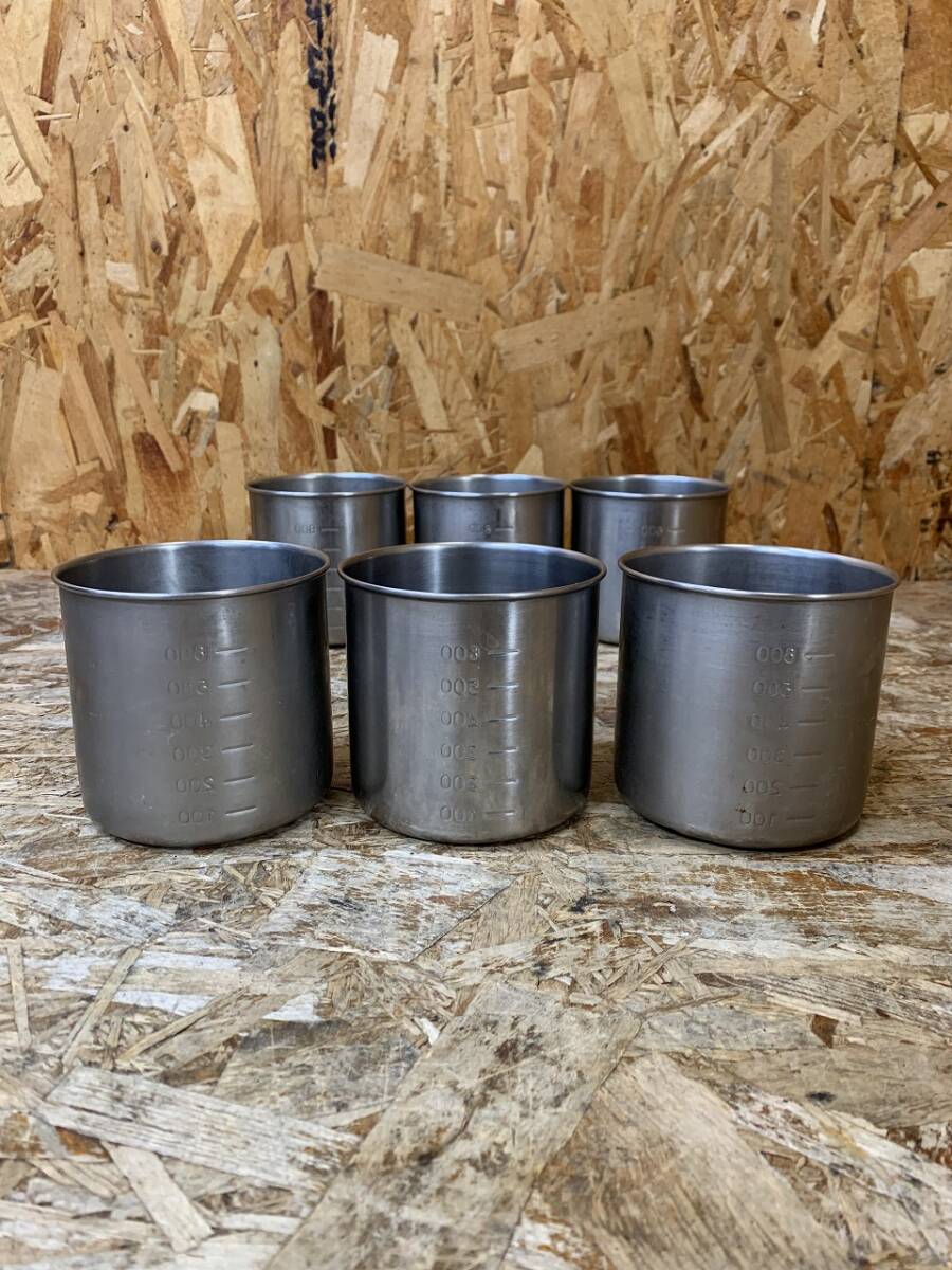 C(7614) ステンレス 丸型ポット 6個 目盛付き 業務用 飲食店 厨房用品 キッチンポット 拍卖