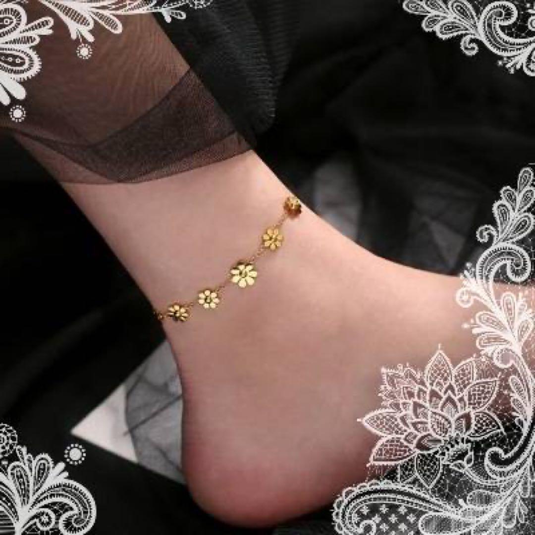 【ジオメトリックデザインゴールドアンクレット 】レディースモダンアクセサリー拍卖