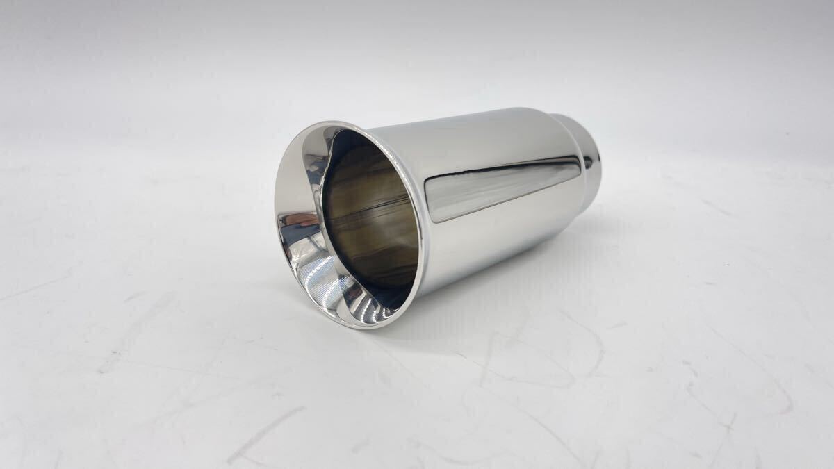 ワンオフマフラー制作用シングル2重構造ラッパマフラー出口外径70Φ中径60.5φ入口パイプ外径50.8Φ拍卖