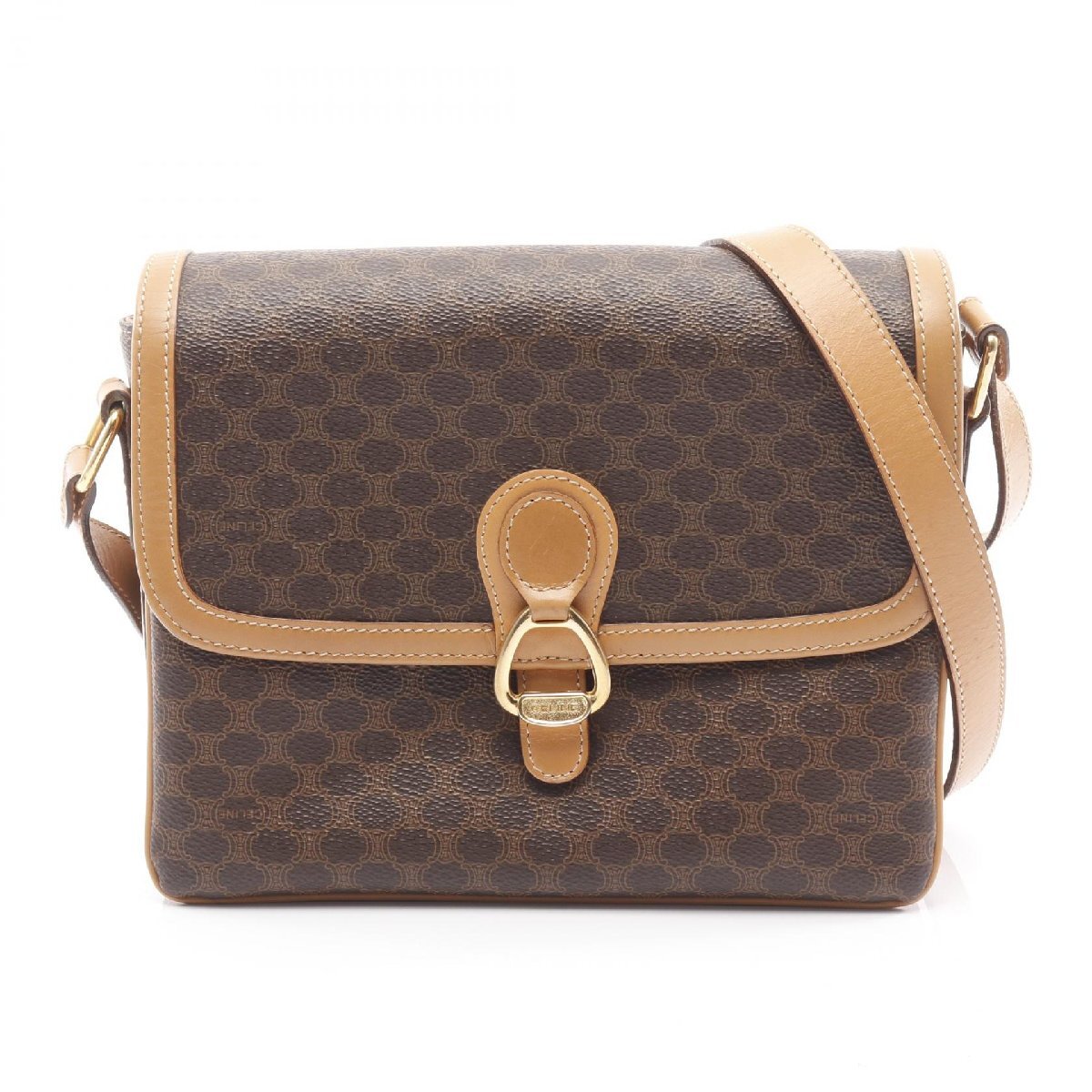 セリーヌ マカダム ブランドオフ CELINE PVCコーティングキャンバス ショルダーバッグ コーティングキャンバス/レザー 中古 レディース拍卖