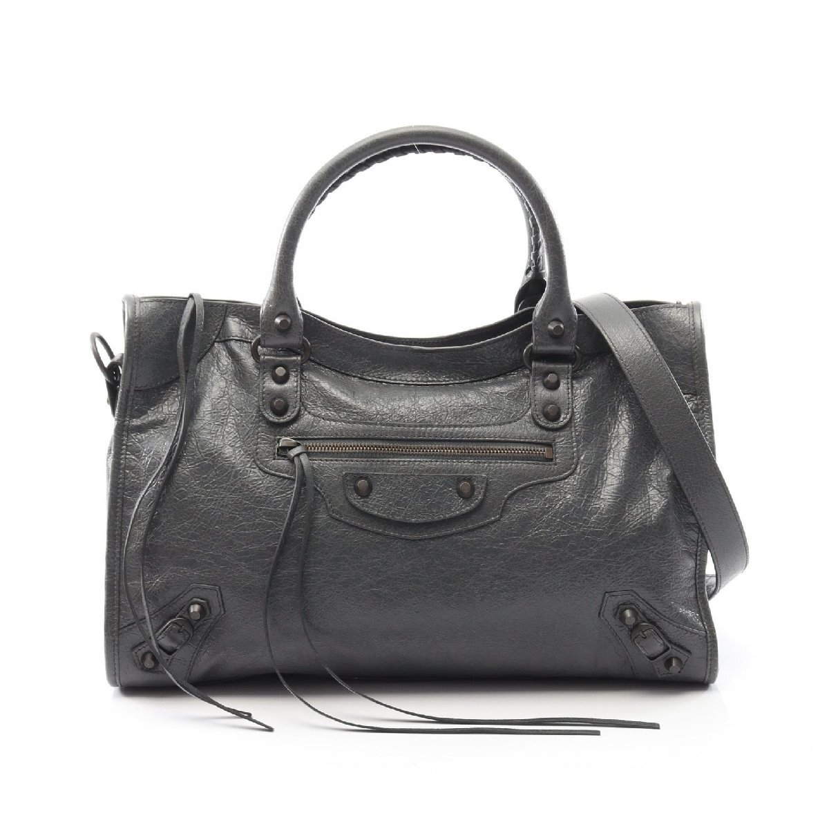 バレンシアガ シティ ミディアム ブランドオフ BALENCIAGA レザー ハンドバッグ レザー レディース拍卖