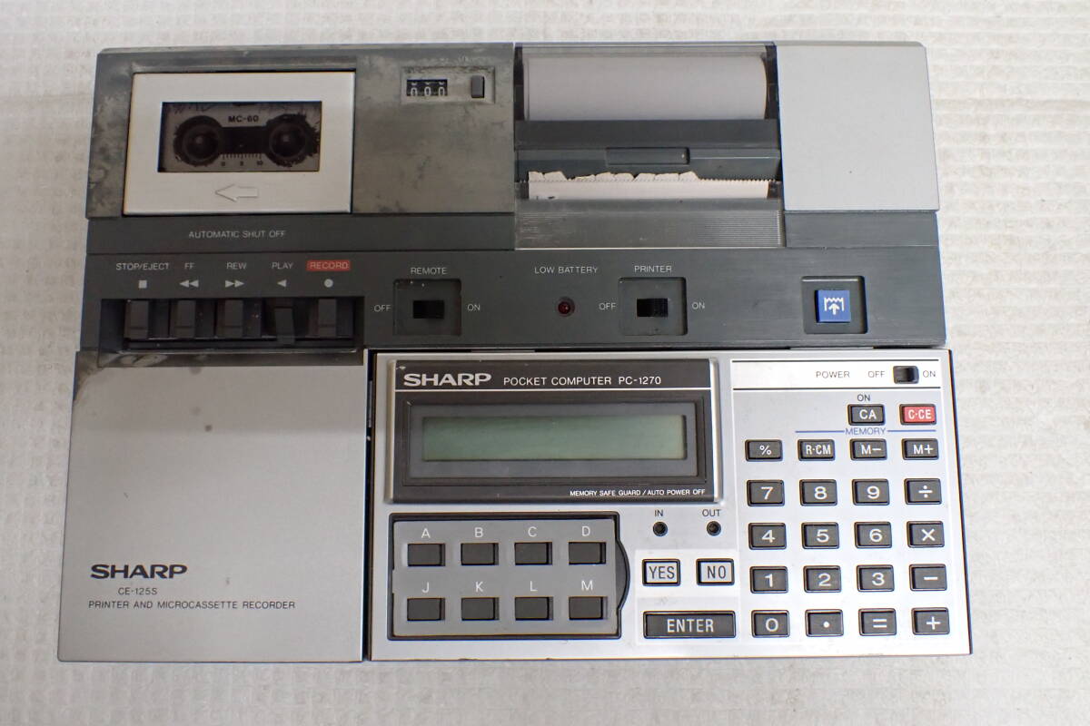 SHARP シャープ ポケットコンピューター CE-125S ポケコン ジャンク品 昭和レトロ F11-MA拍卖
