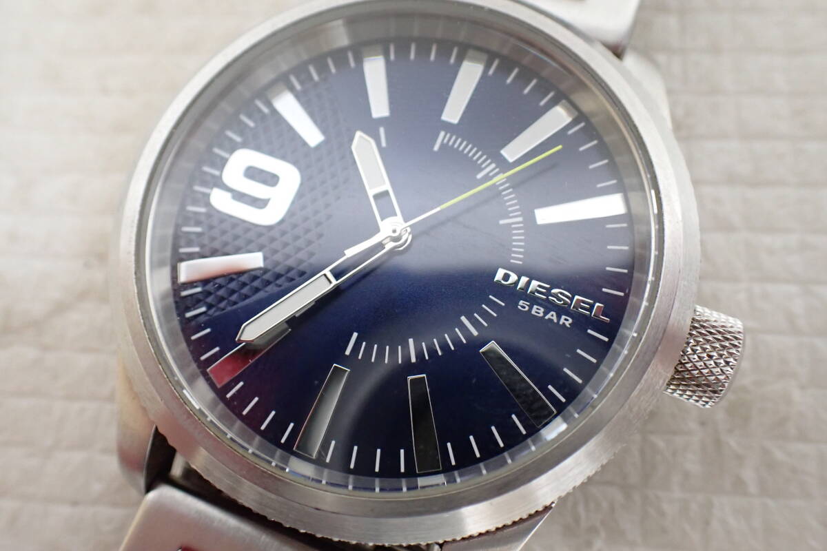 DIESEL ディーゼル メンズ クォーツ 腕時計 DZ1763 ブルー 不動品 クリックポスト185円 D2-MA拍卖
