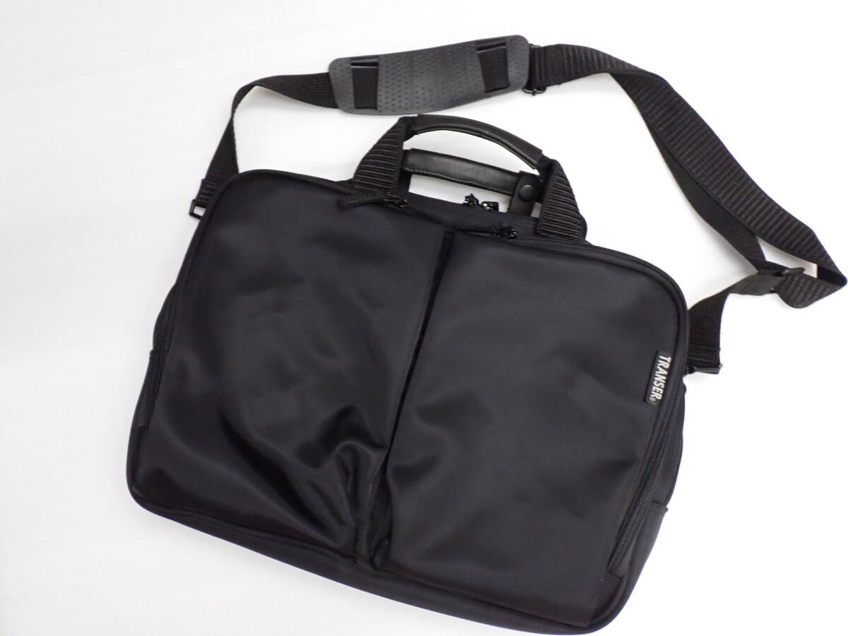 TRANSER トランサー 2WAY ショルダー ビジネスバッグ インナーバッグ付 ブラック D6-MB拍卖