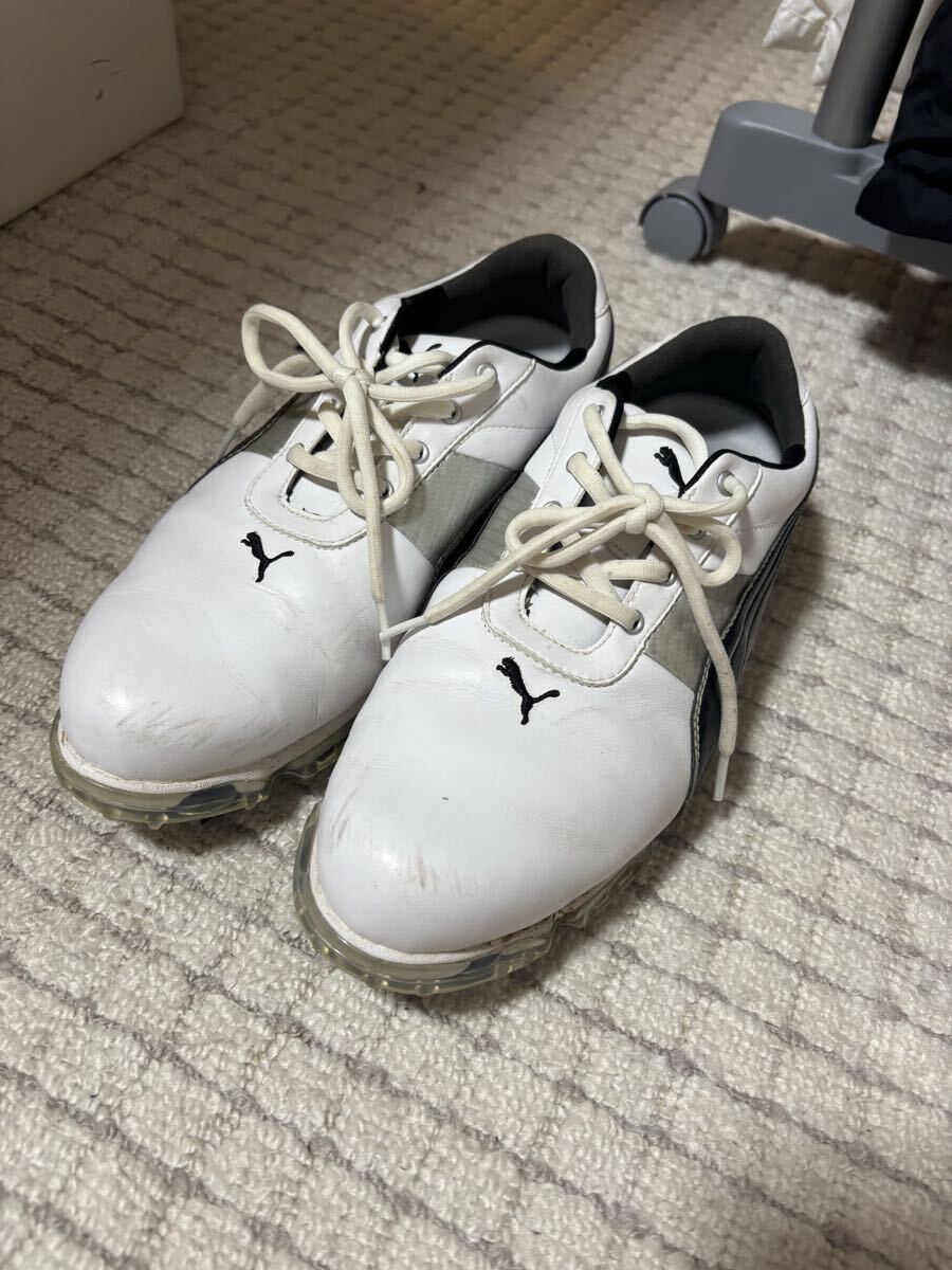 プーマ ゴルフシューズ ホワイト PUMA GOLF 27cm拍卖